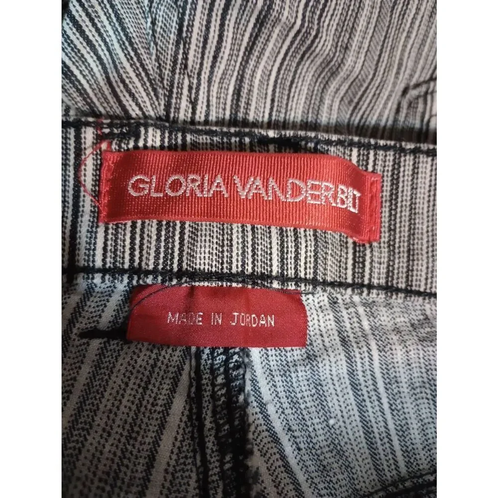Gloria Vanderbilt Jeans Ladies‎ 8 Black White Cropped